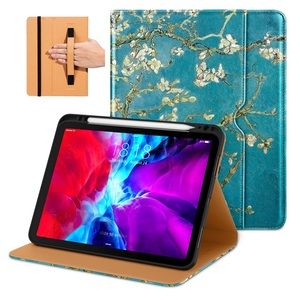New iPad Pro 12.9 Inch 4th Gen 2020/2018, Premium PU Leather Folio Stand Cover